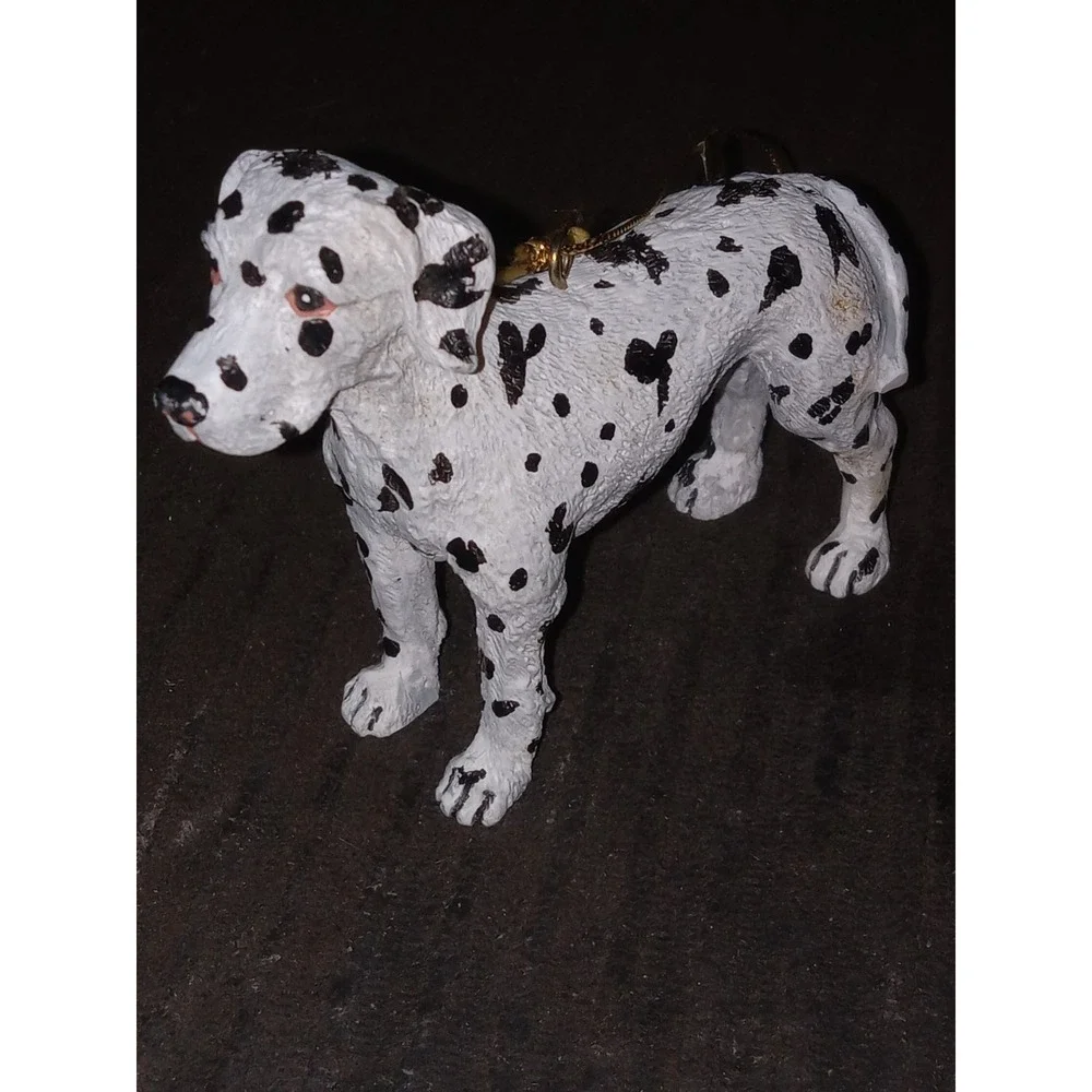 Resin‎ Dalmatian Dog Figure Christmas Ornament